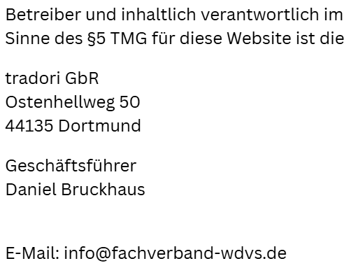 Impressum von fachverband-wdvs.de